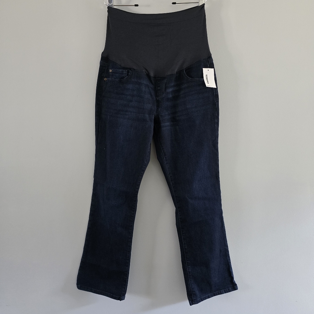 Sonoma Bootcut Denim Full Fabric Bellyband Maternity Pants Size 16